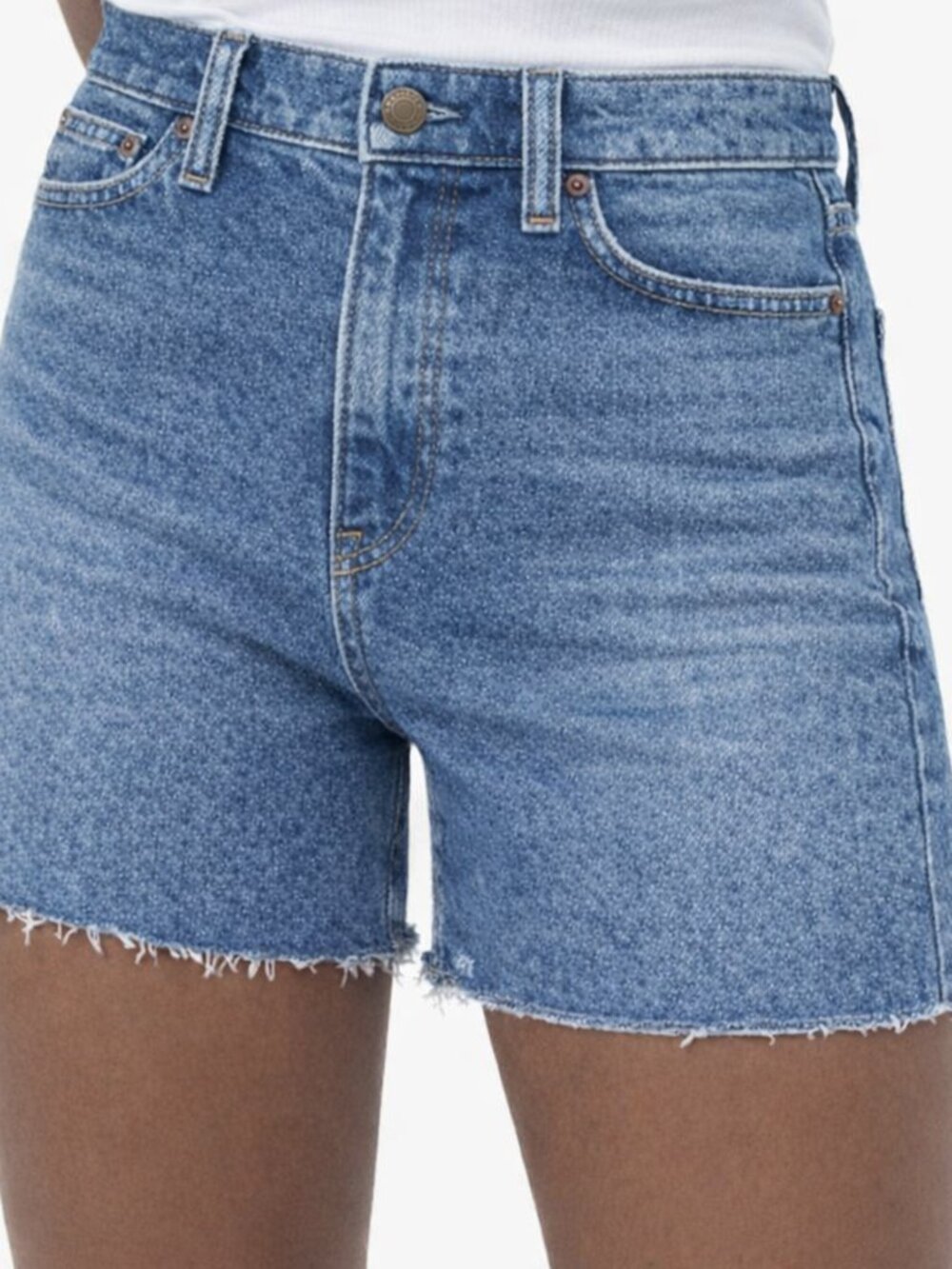rag & bone Nina High-Rise Denim Shorts In Farrah, 29